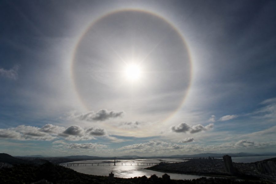 Beleza nos céus, halo solar não é sinal de chuva, diz especialista