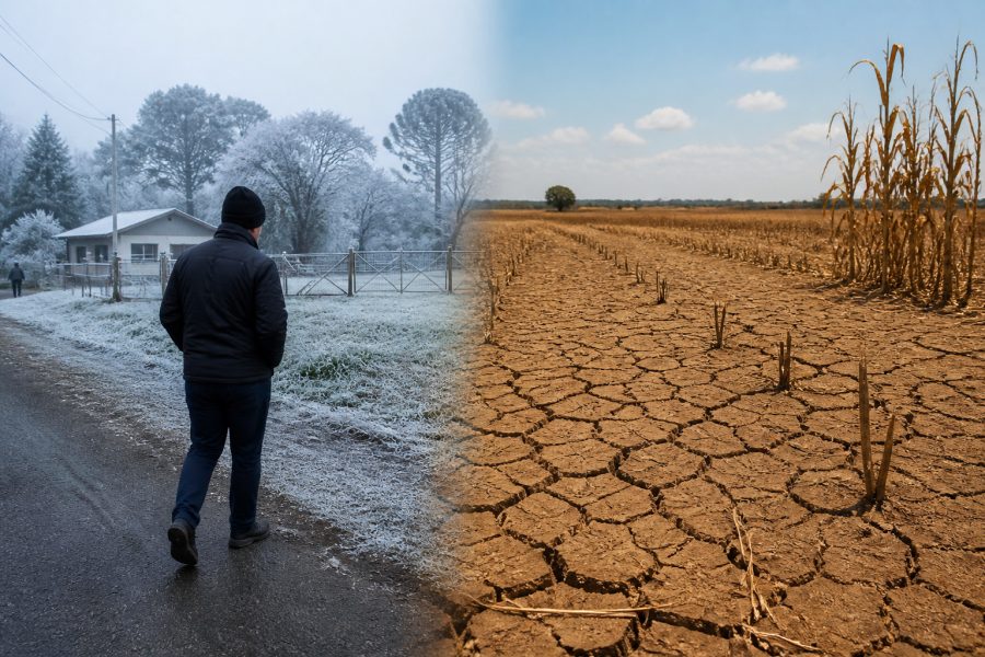 Frio diminui no Sul; seca intensa continua no Centro-Oeste e Nordeste