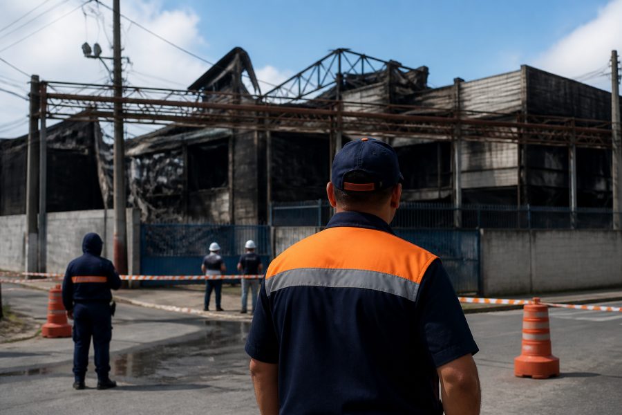 Prefeitura interdita entorno de fábrica atingida por incêndio em SP